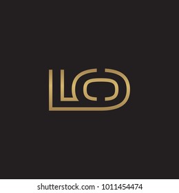 initial letter logo line unique modern, gold color