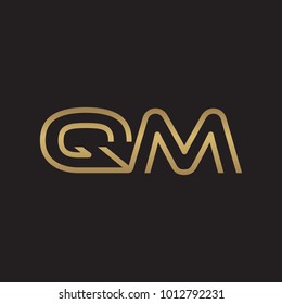 initial letter logo line unique modern, gold color