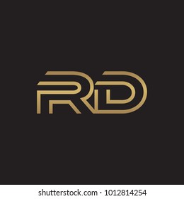 initial letter logo line unique modern, gold color
