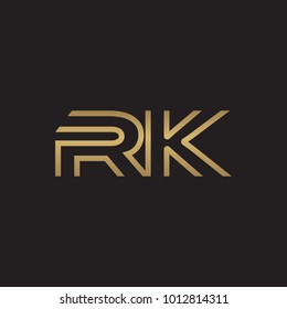 initial letter logo line unique modern, gold color

