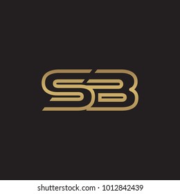 initial letter logo line unique modern, gold color

