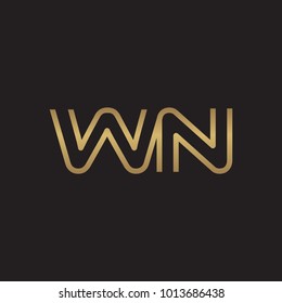 initial letter logo line unique modern, gold color