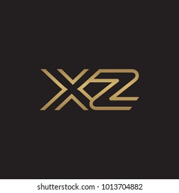 initial letter logo line unique modern, gold color
