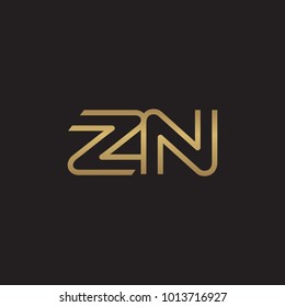 initial letter logo line unique modern, gold color