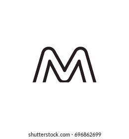 initial letter logo line unique modern