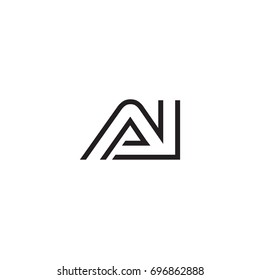 initial letter logo line unique modern