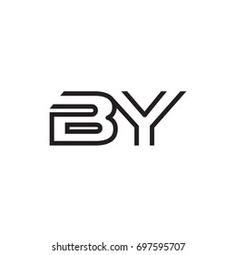 initial letter logo line unique modern