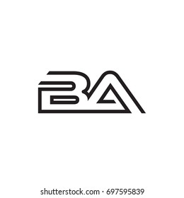 initial letter logo line unique modern