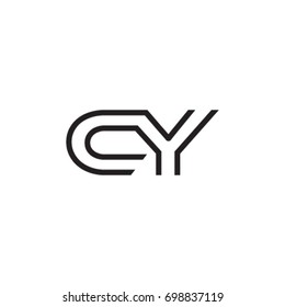 initial letter logo line unique modern