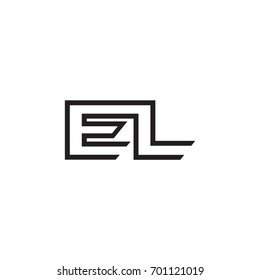 initial letter logo line unique modern