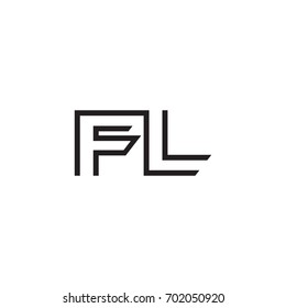 initial letter logo line unique modern