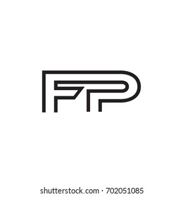 initial letter logo line unique modern
