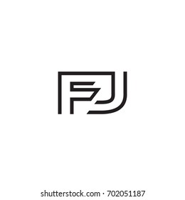 initial letter logo line unique modern
