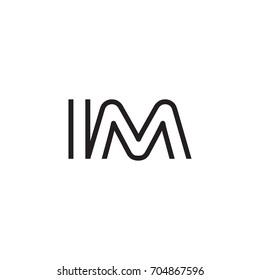 initial letter logo line unique modern