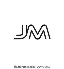 initial letter logo line unique modern