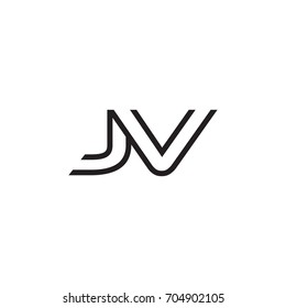 initial letter logo line unique modern