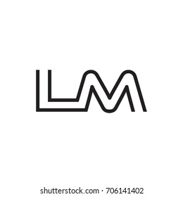 initial letter logo line unique modern