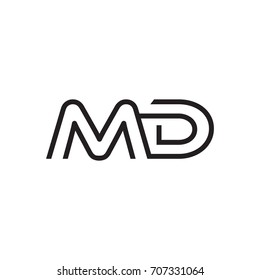 initial letter logo line unique modern