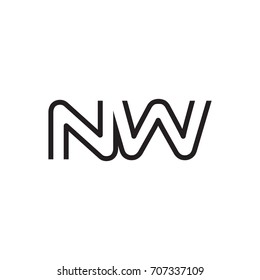 initial letter logo line unique modern