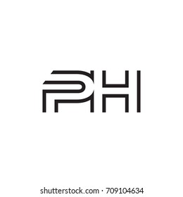 initial letter logo line unique modern