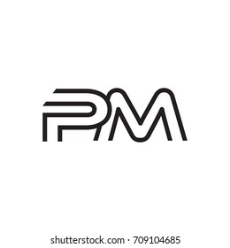 initial letter logo line unique modern