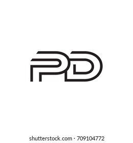 initial letter logo line unique modern