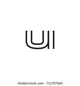 initial letter logo line unique modern