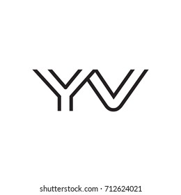 initial letter logo line unique modern