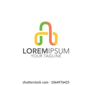 Initial letter A logo. lines logo illustration