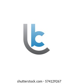 initial letter logo lk, kl, circle rounded lowercase blue gray