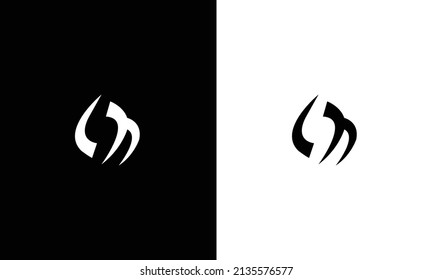 Initial letter logo LM, logo template