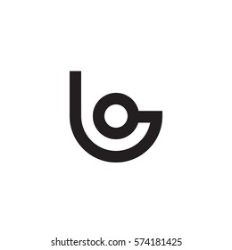 initial letter logo lo, ol, circle rounded lowercase black monogram