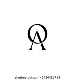 Initial Letter Logo. Logotype design. Simple Luxury Black Flat Vector OA