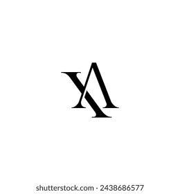 Initial Letter Logo. Logotype design. Simple Luxury Black Flat Vector XA