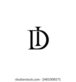 Initial Letter Logo. Logotype design. Simple Luxury Black on White Background Flat Vector ID