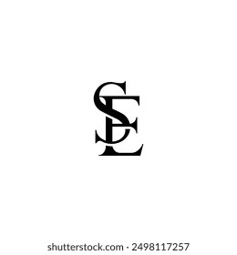 Initial Letter Logo. Logotype design. Simple Luxury Black Flat Vector SE