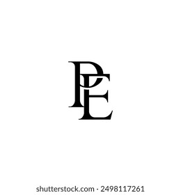 Initial Letter Logo. Logotype design. Simple Luxury Black Flat Vector PE