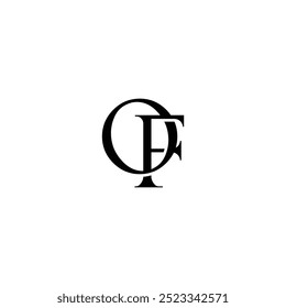 Initial Letter Logo. Logotype design. Simple Luxury Black on White Background Flat Vector OF