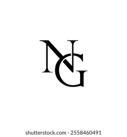 Initial Letter Logo. Logotype design. Simple Luxury Black on White Background Flat Vector NG