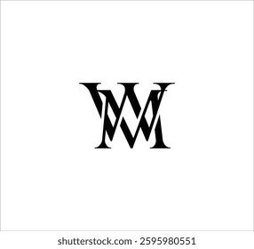 Initial Letter Logo. Logotype design. Simple Luxury Black on White Background Flat Vector WM