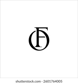 Initial Letter Logo. Logotype design. Simple Luxury Black on White Background Flat Vector FO