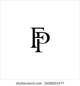 Initial Letter Logo. Logotype design. Simple Luxury Black on White Background Flat Vector FP