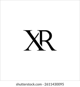 Initial Letter Logo. Logotype design. Simple Luxury Black on White Background Flat Vector XR
