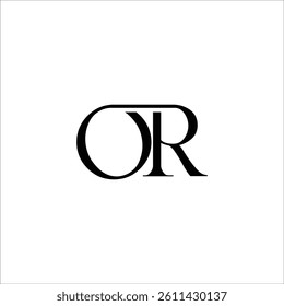 Initial Letter Logo. Logotype design. Simple Luxury Black on White Background Flat Vector OR