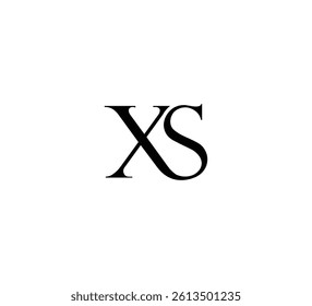 Initial Letter Logo. Logotype design. Simple Luxury Black on White Background Flat Vector XS