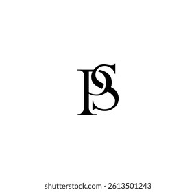 Initial Letter Logo. Logotype design. Simple Luxury Black on White Background Flat Vector PS