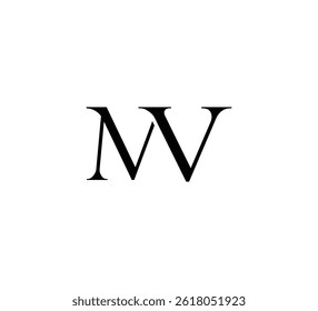 Logotipo inicial da letra. Design de logotipo. Simples Luxo Preto no fundo branco Plano Vetor MV