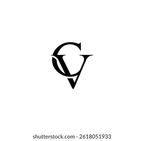 Initial Letter Logo. Logotype design. Simple Luxury Black on White Background Flat Vector CV