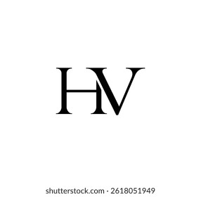 Logotipo inicial da letra. Design de logotipo. Simples Luxo Preto no fundo branco Plano Vetor HV