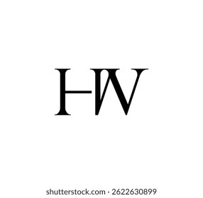 Logo des Anfangsbuchstabens Logo-Design. Einfach luxuriös schwarz auf weißem Hintergrund flach Vektor HW